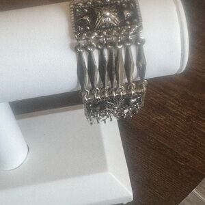 Silver Multi-Row Link Bracelet - Women Jewelry